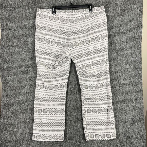 OLD NAVY MENS PAJAMA PANTS EXTRA-LARGE SNOWFLAKE FLEECE SLEEPWEAR DRAWSTRING - Picture 3 of 10